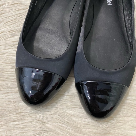 Jeffrey Campbell Black Satin Cap Toe Gem Rhinestone Embellished Becca Flats - Picture 4 of 9